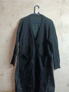 Trendy Chic Long Black Cardigan