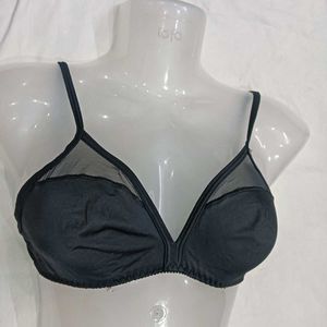 Sheer 🅾️Panel Black Bra