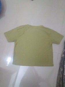 Basic lime green crop top
