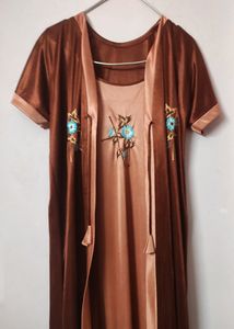 Embroidered Maxi Night Gown