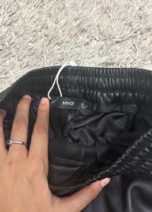 mango Faux Leather Pants