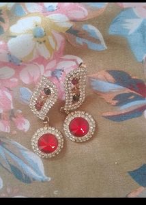Statement Necklace with Red Accent