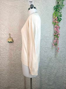 Cream Teddy Bear Knit Sweater