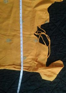 Yellow Embroidered Kurta with Salwar and Dupatta