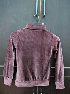 Stylish Girls' Velvet Turtleneck Top