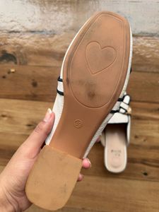 Ket Importa White Contrast Mules