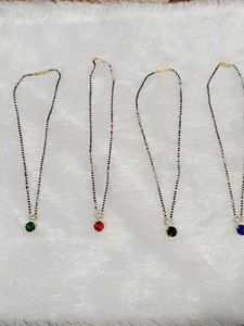 Colorful Stone Mangalsutra Necklace Set