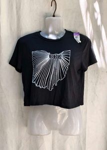 Graphic Print Cropped T-Shirt