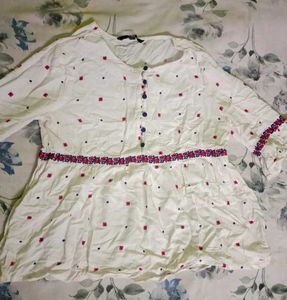Boho Embroidered Peasant Blouse