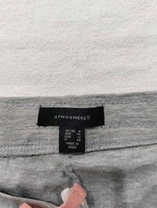 Casual Gray Shorts with Pink Trim