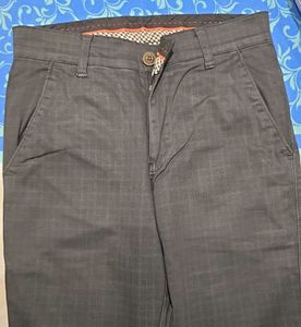 Men's Black Plaid Trousers