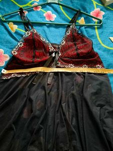 Lace Trim Night Slip baby Doll nighty dress
