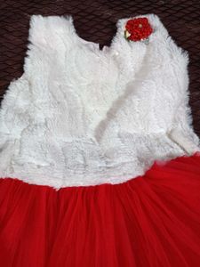 Red and White dress