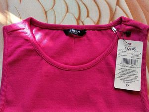 Stylish Pink Ribbed Crop Top