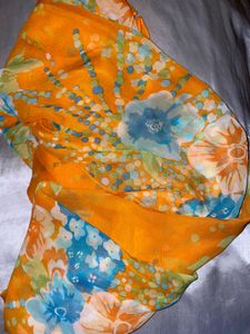 Long Orange Neck Scarf