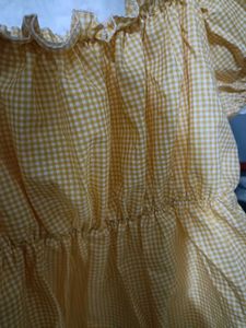 Cute Yellow Gingham Off-Shoulder Top