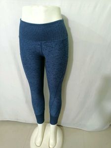 Blue Gret Sport Leggings with Pockets Free Size