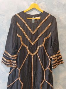Embellished Black Mini Dress
