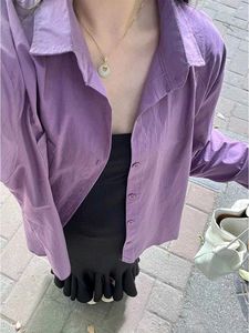 Korean Pintrest Chic premium baggy purple shirt