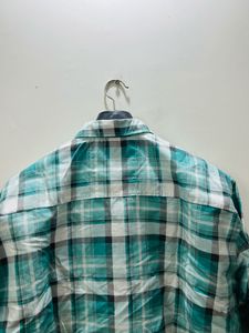 Men's Green Plaid Long Sleeve Shirt