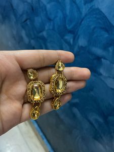 Stunning Golden Stone Earrings