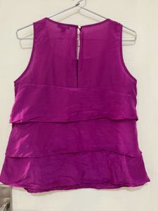 Ann Taylor Top From USA- Like New In Wine Color