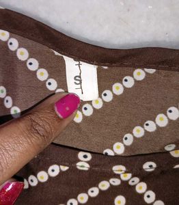 Brown Printed Kurta
