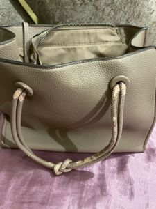 Chic Beige Textured Tote Bag