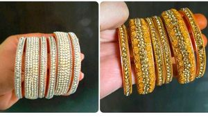 set of 2 Sparkling Rhinestone Bangles