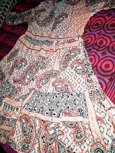 Boho Paisley Print Tiered Midi Dress
