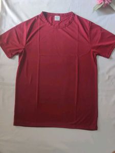 Maroon arround-Neck T-Shirt👚