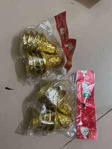 Gold Christmas Bell Ornaments