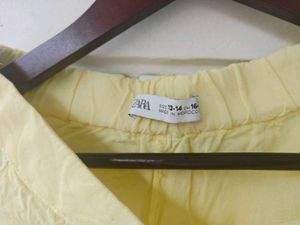 Women's Yellow Wide-Leg Pants