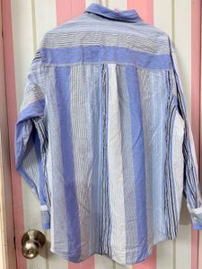GAP Blue Striped Oversized Shirt