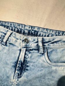 Distressed Denim Shorts