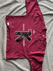 Maroon Graphic Print T-Shirt