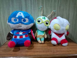 Plush Toy Set - Captain America, Ultraman &amp; Friend