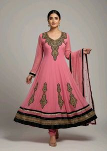 Elegant Pink Anarkali Suit ( fixed price)