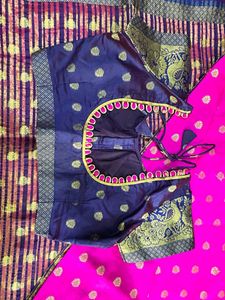 Pink &amp; Blue Saree