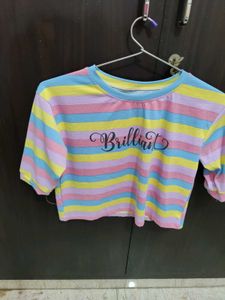 Striped Cropped T-Shirt