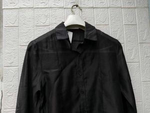 New with tag Korean Chic Black Sheer Button-Up Shi