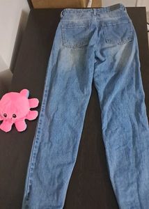 ripped denim mom jeans
