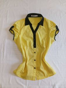 Y2K Yellow Black Top