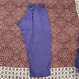 Purple Embroidered Kurta with pant