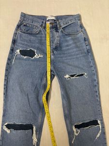 Primark Women's Distressed Ripped Denim Jeans