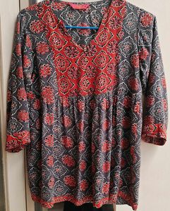 Patterned Tunic Top