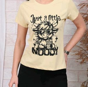 Shein Short Sleeve Typographic Front Print Crew Ts