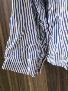 Classic Blue &amp; White Striped Button-Up Shirt