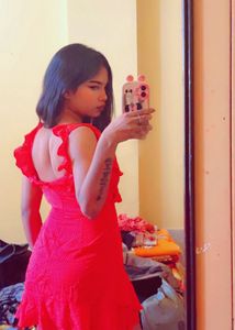 Chic Red Polka Dot Ruffle Dress