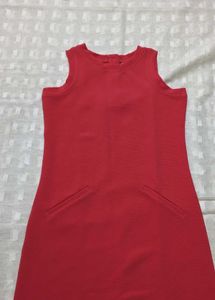Coral Textured Sheath Dress